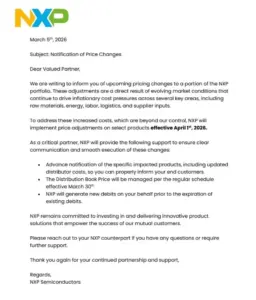 NXP Announces Price Hikes for Semiconductor Pro...