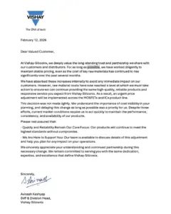 Vishay Announces 8%-12% Price Hike for MOSFETs ...