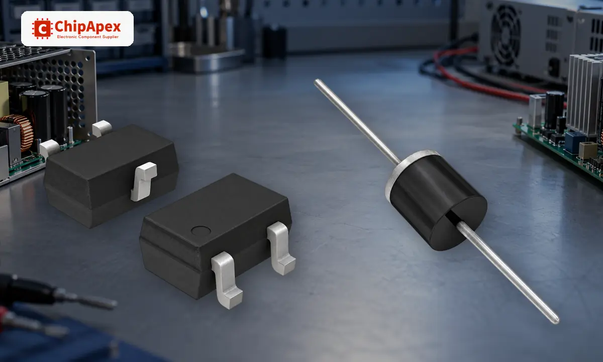 Two diode package photos from ChipApex category and product listings